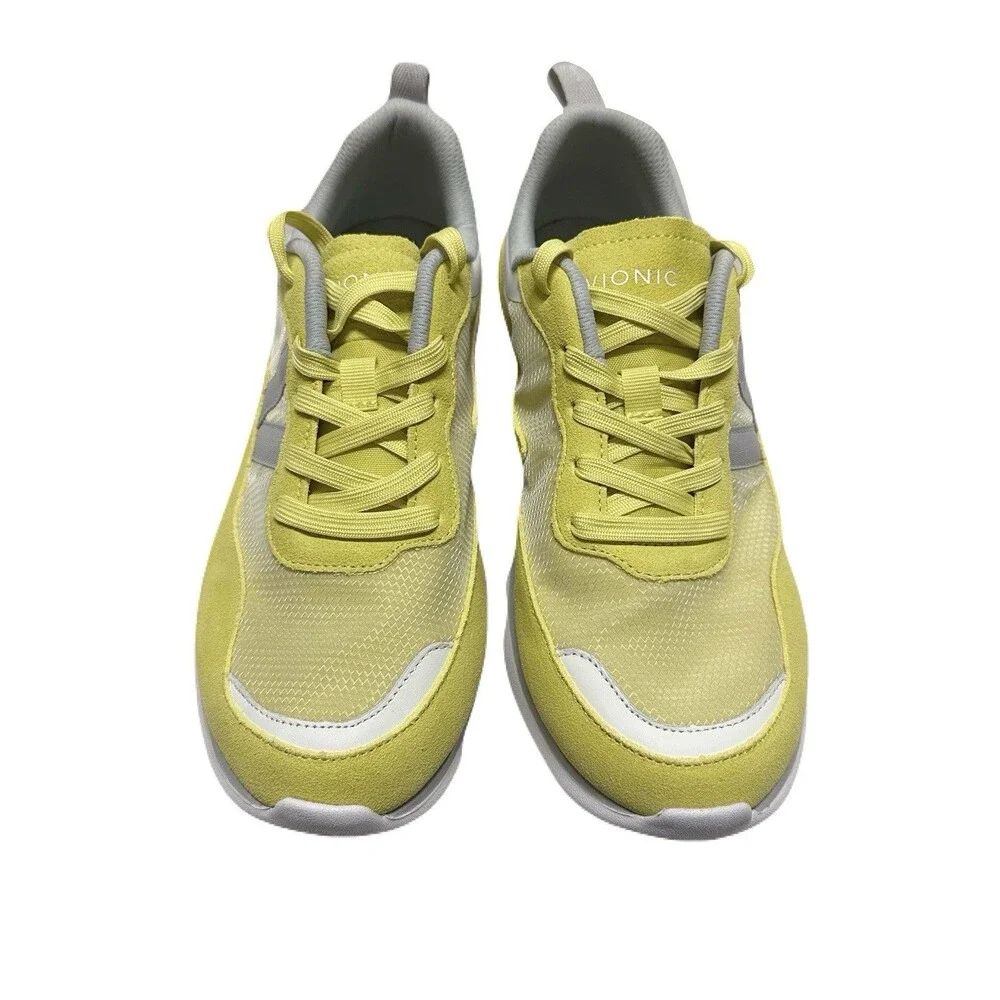 NEW Vionic Ayse Womens Size 9 Athletic Sneakers w Arch Support Acacia Yellow